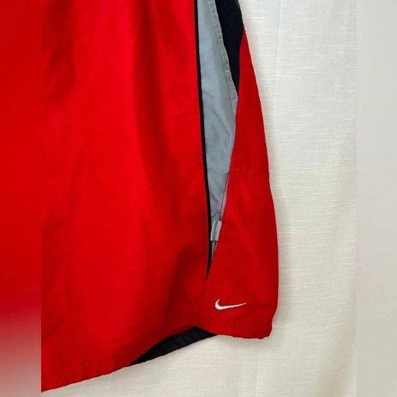 Nike Board Shorts Swim Trunks Flat Front Bright Red Swoosh - Picture 3 of 6